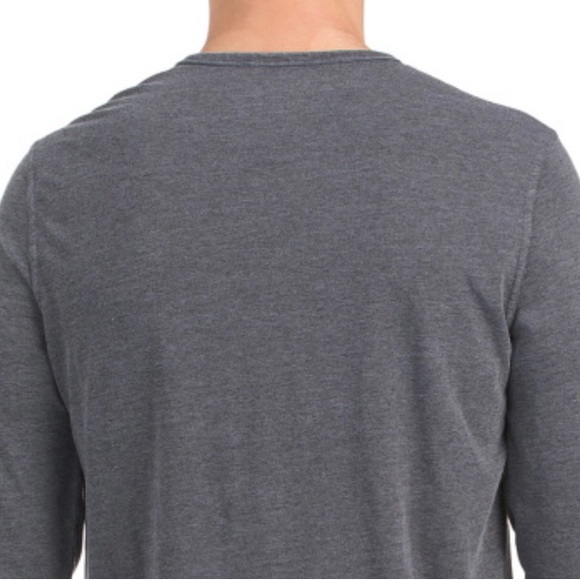 NWT LUCKY BRAND Venice Burnout 2 Button long sleeve Tee - Picture 2 of 2